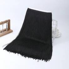 1 Yard 100cm Tassel Lace Trim Fringe Decor For Latin Dance Curtain Sewing Accessory Long Tassel For Sewing - Multicolor - View 13