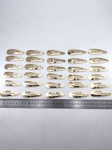 DIY Metal Gold Teardrop Shape 30 Pcs Bb Clip,Summer,Hair Clips,Holiday, Head Accessories - Gold - View 11