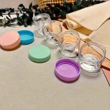 5g Travel Size Cream Container, Convenient Round Container, Cosmetic Refillable Jar, Suitable For Sample Box, Applicable For Cream, Shampoo And Lotion, Made Of Fragrance-Free Plastic - Pink - View 5