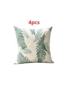 1/2/4 chiếc vỏ gối in hình lá dương xỉ màu xanh lá cây tươi mát, vỏ gối trang trí in phẳng 2D, vỏ gối phong cách thực vật tự nhiên cho phòng khách, phòng ngủ, sân hiên ngoài trời, không kèm ruột gối. - B - Xem 13