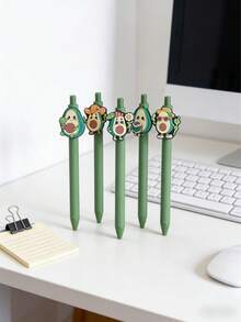 Bộ 5/10 bút bi hình quả bơ sáng tạo, với thiết kế hoạt hình dễ thương, mang lại năng lượng tích cực, viết trơn tru. Thích hợp cho sử dụng hàng ngày, đồ dùng học tập, gia đình, tiệc tùng và văn phòng (Thiết kế quả bơ xanh). - Bộ - Xem 6