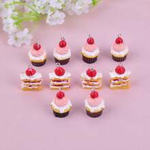 10pcs 3D Resin Cake Jewelry Pendant - Multicolor - View 4