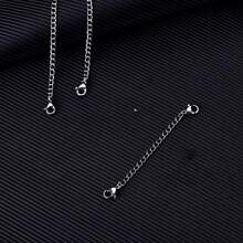 5 mắt xích nối dài dây chuyền bằng thép không gỉ, dài 3 inch. - Bạc - Xem 3