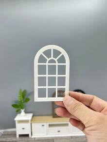 Accesorios de decoración en miniatura para casa de muñecas, ventana con diseño de cúpula clásica europea de tamaño pequeño - Ventana plana con forma de cúpula - Ver 10