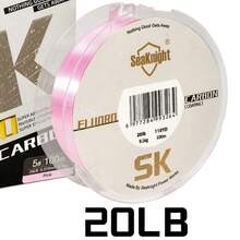 SeaKnight 100m/50m Double Layer Fluorocarbon Coated Fishing Line, Double Layer Fluorocarbon Coated Monofilament Main Line, Main Line 3-100 Lbs - Pink - View 25