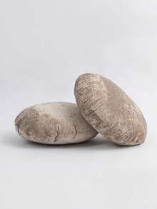 Bộ 1/2 vỏ gối tròn màu kaki, vỏ gối tròn bằng nhung màu trơn hiện đại tối giản, thân thiện với da, kiểu Nhật Bản, dùng cho phòng khách, phòng ngủ, sofa, gối tựa lưng, trang trí sân vườn hàng ngày, gối đầu giường, gối xe hơi, dùng được cả bốn mùa, không kèm ruột gối, đường kính 45*45cm - Màu Khaki - Xem 21