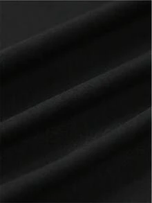 a con las palabras "Por favor, no te deprimas", camiseta de marca de moda vintage batik de alta calidad, grosor medio, adecuada para el verano, un regalo perfecto para cosplay en vacaciones. - Negro - Ver 5