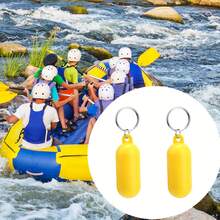 Bộ 2 móc khóa nổi, kiểu phao vàng, chống thấm nước, thích hợp cho bãi biển và đi thuyền, thiết kế nguyên khối nhẹ và bền, lực nổi mạnh, nhanh chóng nổi lên khi gặp nước để tránh bị mất chìa khóa và các vật dụng nhỏ, có thể treo trên ba lô hoặc thắt lưng. - Nhiều màu - Xem 4