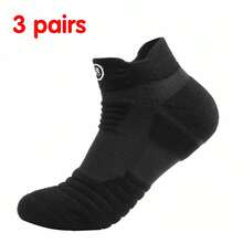 6 Pairs/3 Pairs Men's Professional Sports Socks, Suitable For Spring And Summer, Mesh Breathable Short Socks, For Running, Cycling, Basketball - Multicolor - View 10