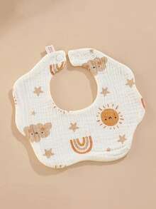 6-Layer Muslin Flower Petal Bib, Baby Infant Drool Bibs, Newborn Anti-Spit Up Bibs - Multicolor - View 8