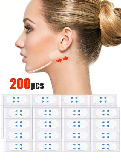 40pcs Invisible Face Lifting Tapes, Transparent Seamless Tightening Face Tapes To Lift And Contour Facial Features, Suitable For Sagging Skin, Nasolabial Folds, Double Chin, Chin And Eyes, Ideal For Autumn/Winter, Y2K Style, Halloween, Parties