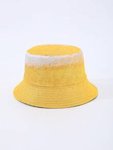 1pc Men's Fashionable Beer Digital Print Reversible Bucket Hat, Suitable For Beer Festival And Daily Wear - A - View 6