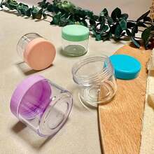 5g Travel Size Cream Container, Convenient Round Container, Cosmetic Refillable Jar, Suitable For Sample Box, Applicable For Cream, Shampoo And Lotion, Made Of Fragrance-Free Plastic - Pink - View 6