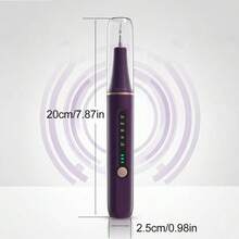 1pc LED Light Plaque Remover, Type-C Charging Port, 2 Color Options, 5 Speed Adjustable, Includes 4 Replaceable Brush Heads, Can Remove Smoke Stains, Built-In 500mAh Battery, Suitable For Office, Bathroom, Hotel Use - View 4