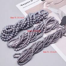 1 String Fashion DIY Beads, Suitable For Women Jewelry Making, Necklace Earring Handcraft Beads - G6 Black With Half Gold Plated - View 16