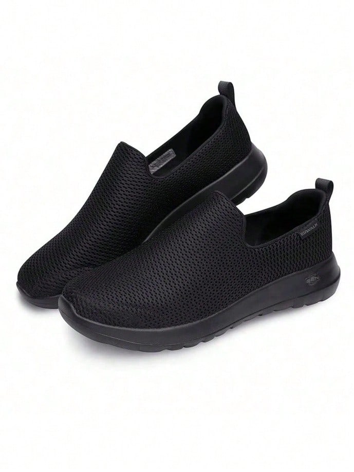 Skechers Men's New Breathable Mesh Shoes, Soft Sole Sneakers - Black - View 1