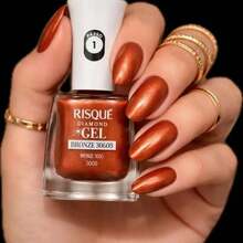 Risqué Diamond Gel Cybercolor Nail Polish New Collection Hypoallergenic Manicure Pedicure Launch Kit 3 Colors New Collection - Red - View 4