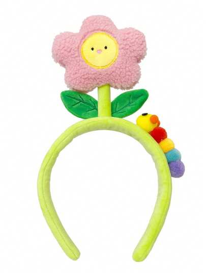 1pc Cute Rainbow Caterpillar Flower & Leaf Design Hair Hoop, Suitable For Daily Wear And As Gift For Women