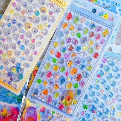 1 miếng dán hoạt hình 3D dễ thương, hình dán đáng yêu, thích hợp cho các dự án thủ công DIY, ốp điện thoại DIY, sách dán DIY, đồ thủ công mỹ nghệ DIY, laptop, bao bì quà tặng, trang trí tiệc, hoàn hảo cho các dịp lễ, người hâm mộ và bạn bè, quà tặng đầu năm mới (Kiểu ngẫu nhiên)