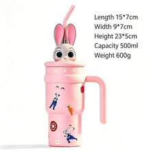 Cốc uống nước hình nhân vật Disney dễ thương, có thể tái sử dụng, thích hợp mang đi du lịch cho học sinh. - Nhiều màu - Xem 6