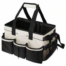 Multi-Functional Cleaning & Storage Bag, Multi-Layer Tool Organizer Pouch, Portable Home Cleaning Supplies Storage Bag - Multicolor - View 8