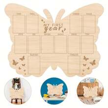Baby My First Year Wooden Photo Frame, 12 Months Milestone Keepsake, Baby 1st Birthday Photo Display - A - View 7