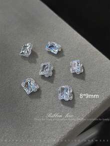 5 piezas Decoraciones de arte de uñas con rhinestones de circonita, bolas de rhinestones de circonita brillantes hechas a mano, rhinestones de circonita asimétricos transparentes, rhinestones grandes de ángulo recto brillantes, decoración de uñas con rhinestones de azúcar de hielo, suministros para uñas - Multicolor - Ver 10