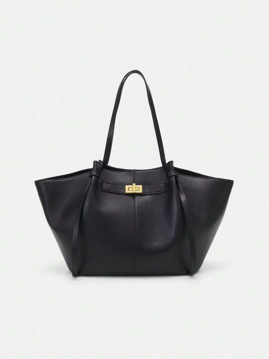 Lightweight, Large-Capacity Wing Bag For Women, High-End Handbag, Commuter Mommy Tote Bag - 25089# Black (PU) - View 1