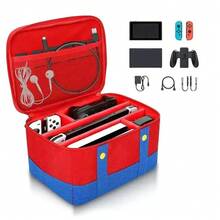 1pc Soft Carrying Case Suitable For Nintendo Switch And Switch OLED, Perfect For Storing Console And Pro Controller Accessories - View 2