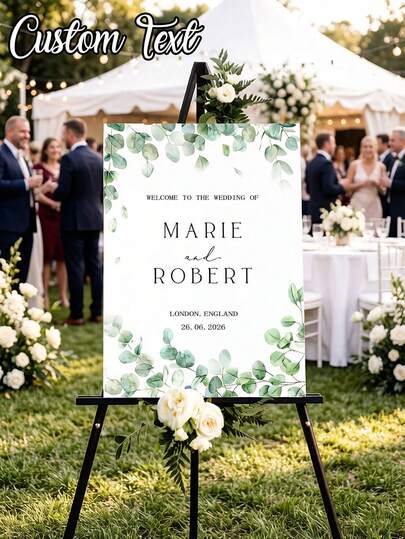 1 tấm áp phích chào mừng đám cưới tùy chỉnh, bảng hiệu chào mừng đám cưới, logo đám cưới cây bạch đàn, áp phích chào mừng đám cưới cá nhân hóa, áp phích chủ đề đám cưới, trang trí đám cưới màu xanh bạch đàn, trang trí đám cưới xanh, bảng hiệu chào mừng tối giản, áp phích trang trí đám cưới, áp phích quảng cáo đám cưới, bảng hiệu chào mừng đám cưới sáng tạo, món quà tuyệt vời nhất dành cho gia đình, bạn bè và bạn học, ghi lại khoảnh khắc khó quên nhất trong cuộc đời.