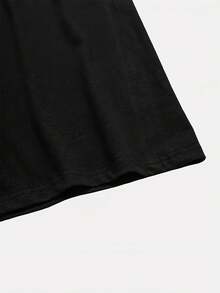 Women's T-Shirt With Naughty Cat Print, Summer Tops For Ladies - Black - View 5