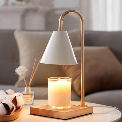2-In-1 Wax Melt Warmer & Candle Warmer Lamp With Dimmer, Electronic Candle Warmer With 2H/4H/8H Timer, Adjustable Brightness Candle Warmer Lamp For Bedroom Decor, Christmas/Mother's Day/Housewarming Gift