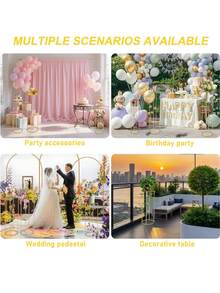 1/3 Pcs Gold Metal Tall Cake Stands Set, Round Pedestal Display Riser Stands With Smooth Edge, Suitable For Dessert Table Decoration, Party, Wedding, Birthday, Baby Shower, Holiday Celebration, Durable And Elegant Display Holder For Cakes, Cupcakes, Desserts - Gold - View 12