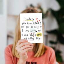 1 Set - Funny Father's Day Greeting Card With Envelope, Daughter/Son's Gift Card For Dad, Heartfelt Father's Day Gift - A - View 5
