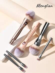 1 Stück Stück 4-in-1 Stück magnetisches Make-up-Pinselset, kompakter Reise-Make-up-Pinsel mit Puder- & Rouge-Pinsel, Concealer-Pinsel und Lidschatten-Pinseln, tragbares All-in-One-Beauty-Tool für unterwegs - Verschiedenfarbig - Übersicht 3