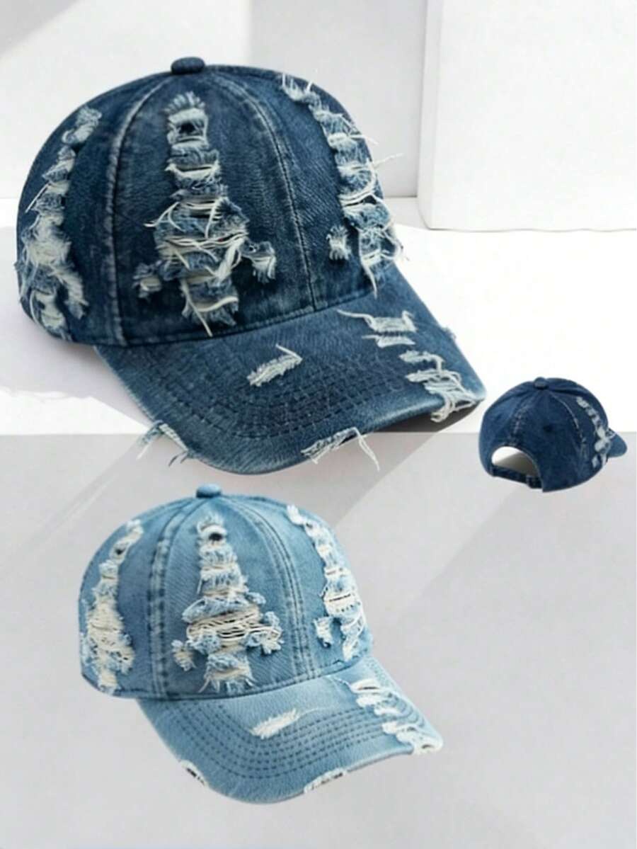 1顶女士夏季遮阳帽，宽檐防紫外线帽，沙滩遮阳帽，可折叠马尾辫旅行巴拿马帽，度假帽 - 彩色 - 查看 1