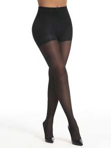 40 Denier Classic Basic Sheer Women's Pantyhose, Size 40-60 Kg And 140-160 Cm - màu đen - Xem 1