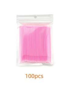1pack/100pcs Disposable Pet Cleaning Swabs, Suitable For Cleaning Dog And Cat Ears, Eyes And Body, Pet Grooming Cleaning Supplies - Pink - View 6
