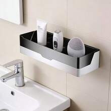 #Storage Miracle# 5-Star Hotel Same Style Bathroom Storage Rack, Vanity Organizer Shelf For Bathroom, Toilet, Washroom, Wall-Mounted Caddy, Suitable For Various Occasions, Helpful Home Storage Assistant - Multicolor - View 2