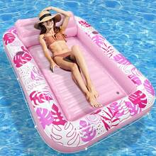 SLOOSH Inflatable Pool Lounge Chair, Extra Large Adult Floating Bed With Pillow, 4-In-1 Sunbathing Raft, Inflatable Pool Party Gift, XL Size - Hot Pink - Floating Liner - View 7