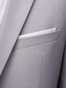 Men's Slim-Fit Three-Piece Suit With Notch Lapels - 藏青色 - 查看 3