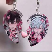 1pc 2026 New Asymmetric Shaped Stage Peripheral IVantill Keychain, Cute Acrylic Backpack Pendant, Magnetic Heart Decor, Anime Merchandise, Gift For Birthday, Holiday, Christmas - Multicolor - View 4