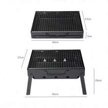 3 Sizes Barbecue Grill / Patio Cart Model / Outdoor Folding Portable Model / Outdoor Multi-Function Barbecue Grill / With Side Table & Storage Shelf / Patio Charcoal Grill - A - View 4