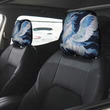 2 miếng bọc tựa đầu xe hơi in hình động vật, in hai mặt, bảo vệ tựa đầu ghế xe hơi. - Nhiều màu - Xem 3