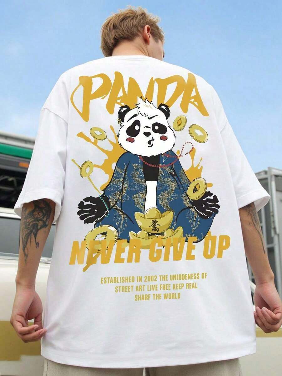 Manfinity Roughcore Men's Casual Short Sleeve Crew Neck T-Shirt With Creative And Versatile Playing Card Graphic Design - White - View 1