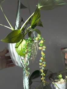 3pcs Indoor Crystal Planter Stand, Crystal Sunshine Catcher, Suitable For Miniature Garden And Potted Plant Decor, Home Window Sill Garden - Crystal Plant Hanging Basket - View 4