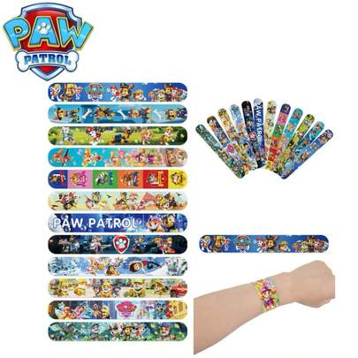 Paw Patrol 24个/套汪汪队拍手环。趣味动物造型手环，派对用品，拍手环，彩色手环，减压玩具，汪汪队生日用品，生日礼物，派对装饰，课堂奖励，礼品袋填充物。适合日常办公、学习或作为生日/节日派对礼物（款式随机）。