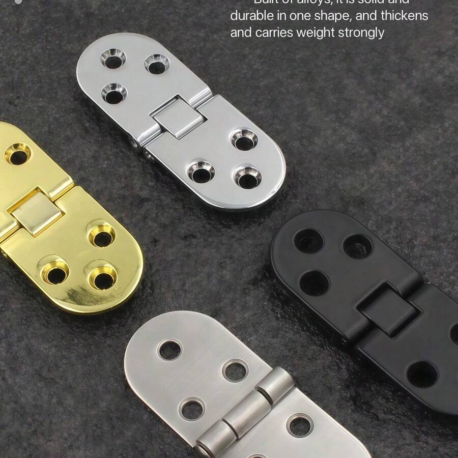 2pcs Foldable Table Hinges, Self-Supporting Folding Table Cabinet Door Hinges, Embedded Hinges For Kitchen Furniture Accessories - Multicolor - View 1