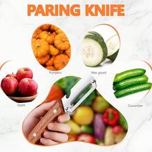 Multifunctional Vegetable Peeler 2 Pcs Wooden Handle Stainless Steel Blade Bottle Opener Kitchen Fruit Potato - 2PCS - 查看 5