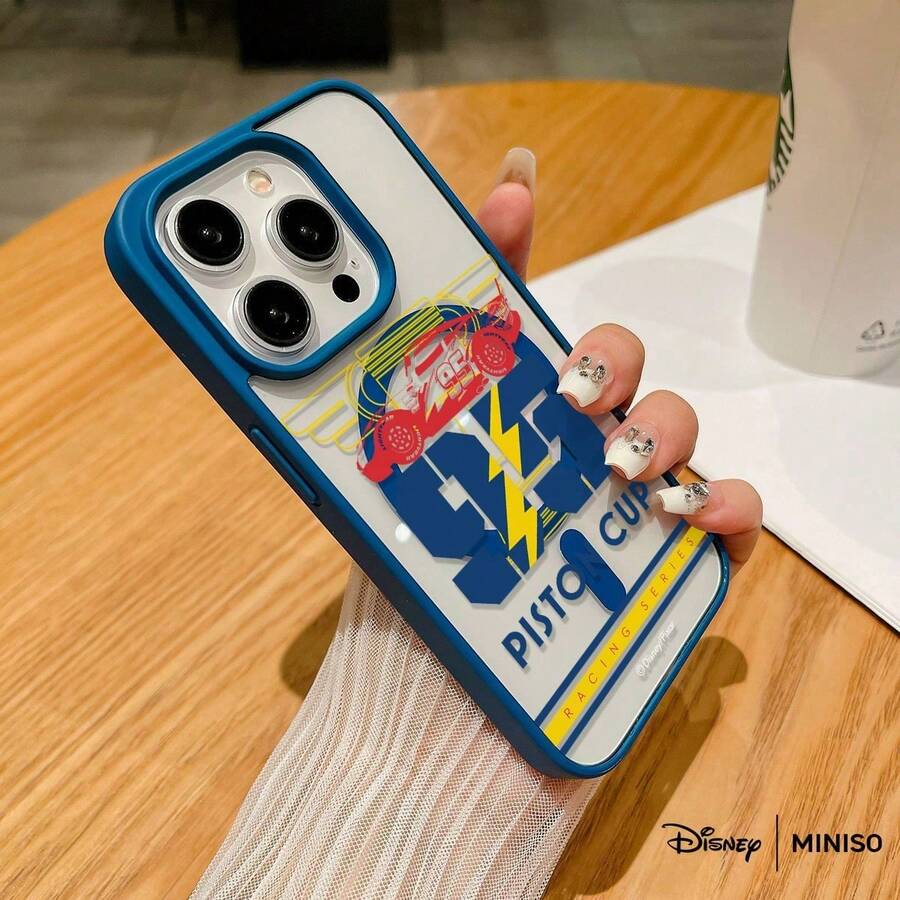 MINISO Disney Cars Lightning McQueen 95 Piston Cup Transparent Magnetic Phone Case, Racing Series Cover For IPhone 17/17 Pro/17 Pro Max/17 Air/16/15/14/13/12/11/X Series Iphone 17 Pro Max Case Iphone 17 Pro Case Iphone 17 Case Stocking Stuffers The Girlfriend - Blue - View 1